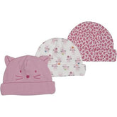 Set de Gorros 3pc NB Niña